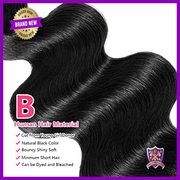 Brazilian Body Wave Human Hair Extensions 3 Bundles 10A Grade main image 3